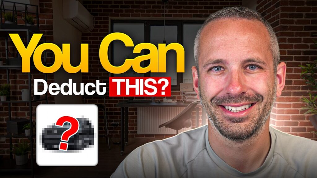 Business owner reviewing receipts and tax documents while deciding which expenses to deduct