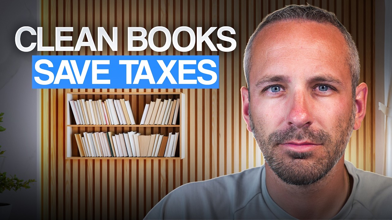 Small business owner reviewing bookkeeping records for tax planning