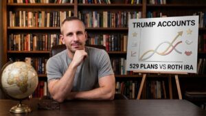 Trump Accounts for kids explained with parents reviewing long-term savings and investment options for their child