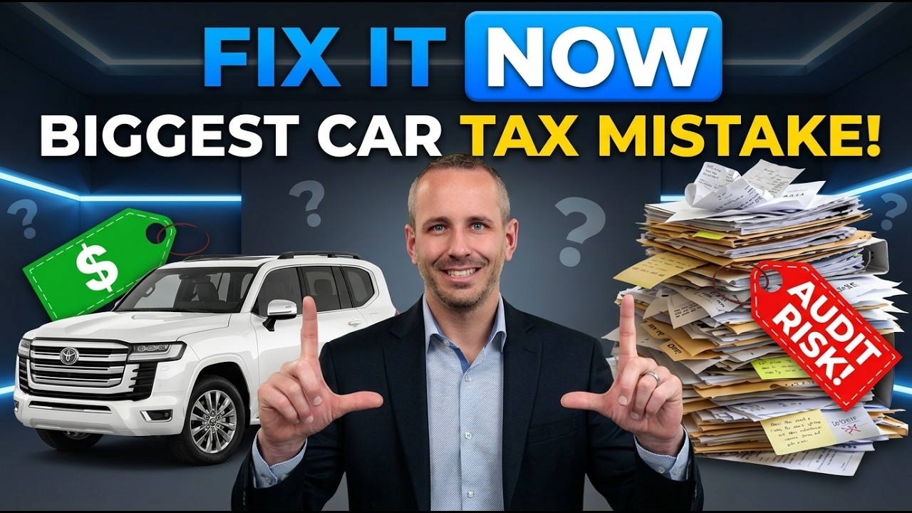 Business owner reviewing vehicle mileage and expenses for a 2026 tax deduction